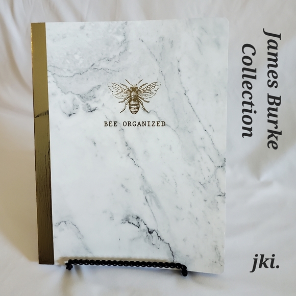 James Burke Collection Other - James Burke Collection "Be Organized" Notebook/Journal White Gray Marble. NWOT